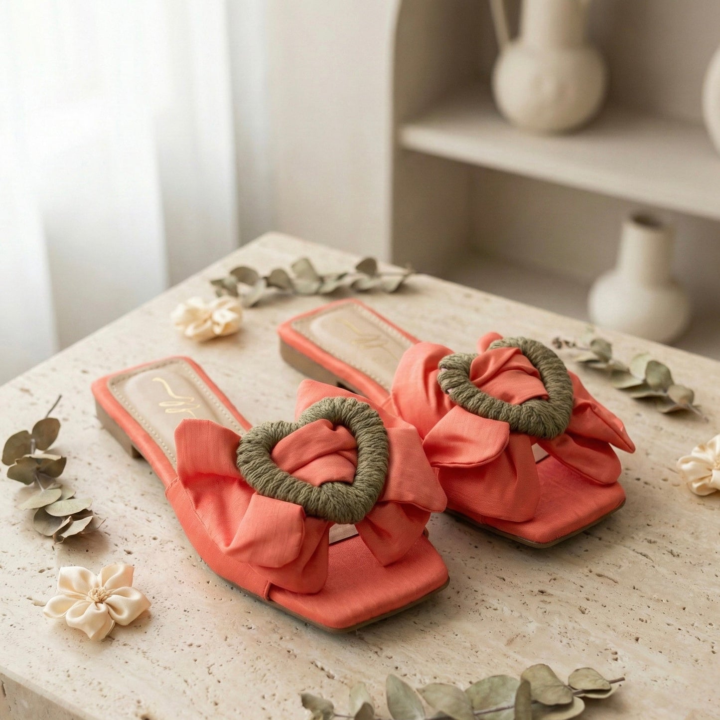 Heart 1 Coral Sandal