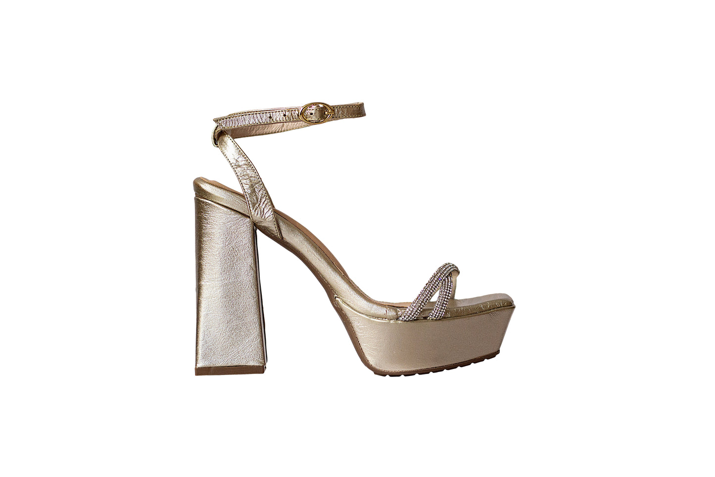 Sofia Platform Heel - Gold