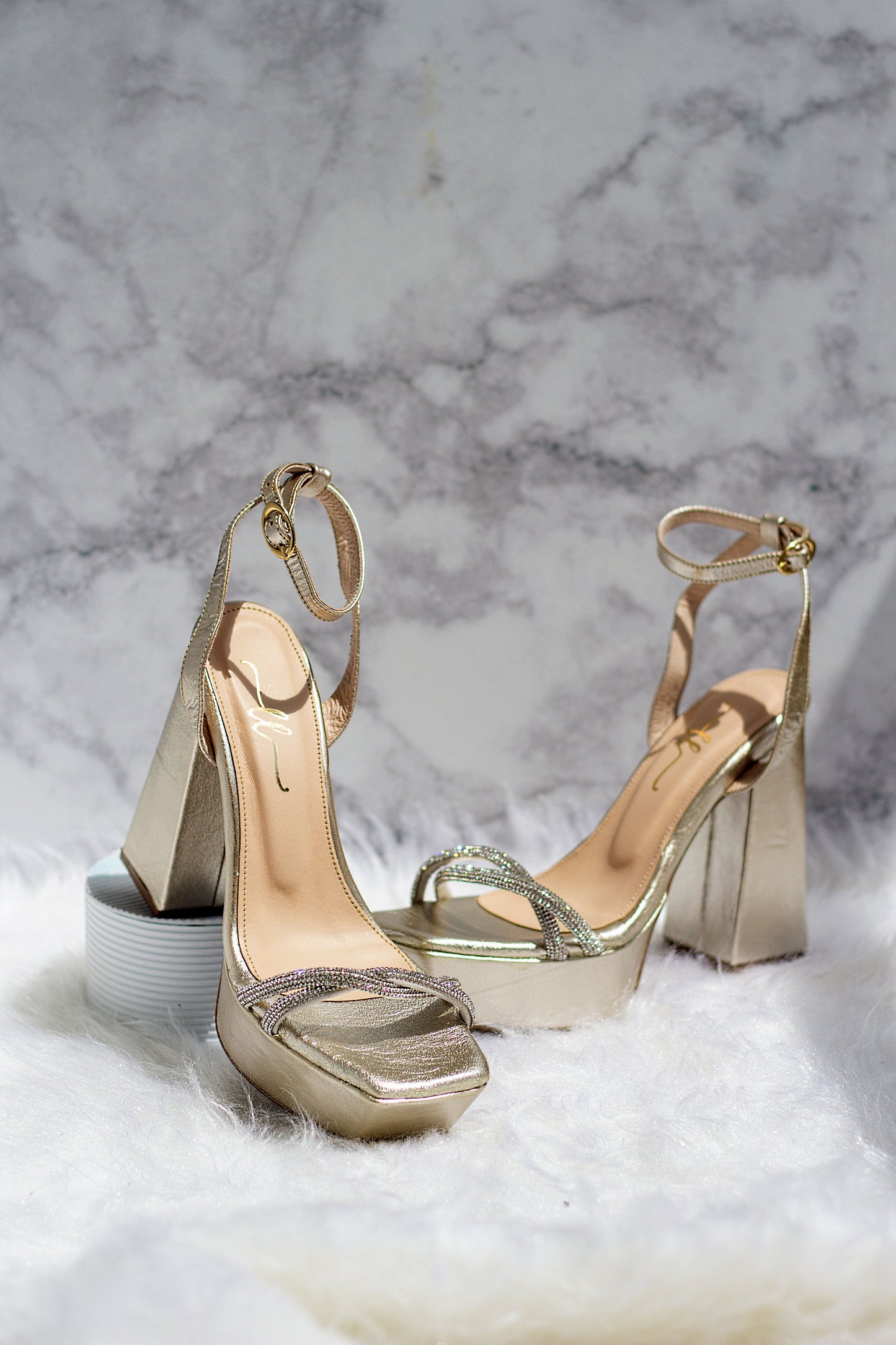 Sofia Platform Heel - Gold